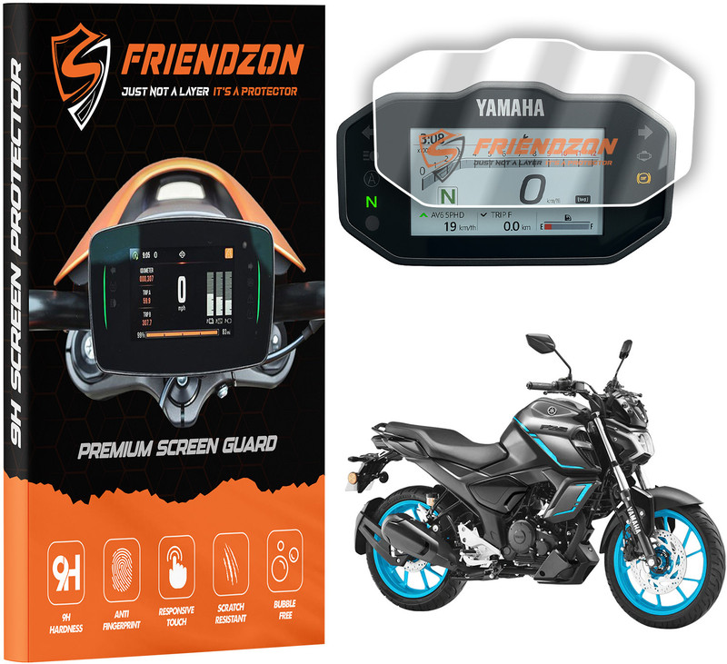 FriendZon Digital Meter Screen Guard for YAMAHA FZ-S Fi HYBRID 2025 [Not Tempered Glass] Bike Crash Guard(Yamaha)