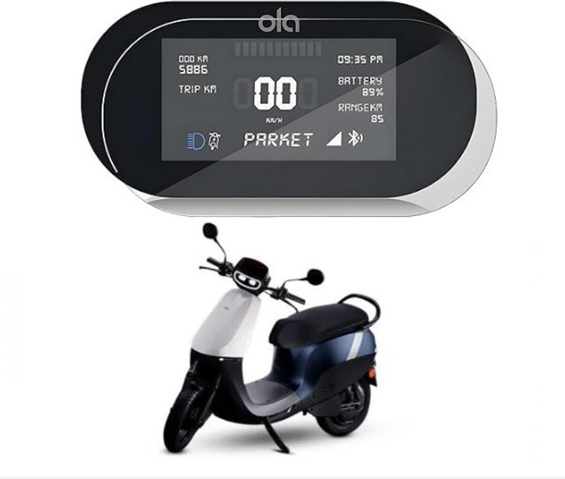 Mukul EV OLA S1X | S1 X Plus EV Scooter || 3.5 INCH LCD Digital fiber screen guard Bike Display Screen Guard(Ola)