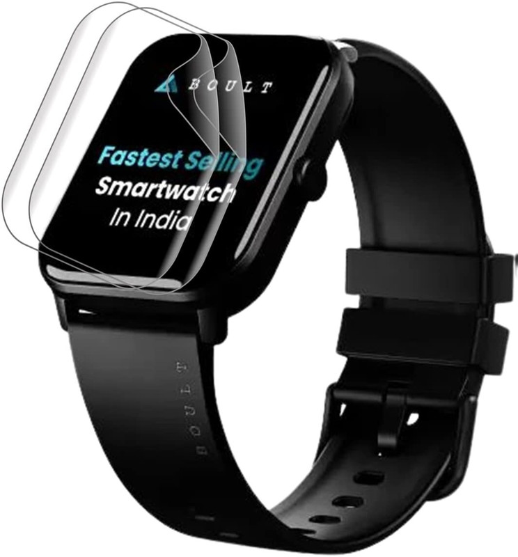 SwapME Screen Guard for Boult Drift SmartWatch Screen Guard Scratch Guard Full Screen Protector Compatible for Boult Drift 1.69"- Flexible TPU - HD Clear - Bubble-Free(Pack of 2)