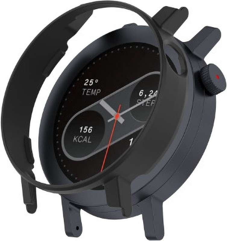 KAZUKI Screen Guard for CMF Watch Pro 2 Half Package Hollow PC Watch Protective Case(Black)(Pack of 1)
