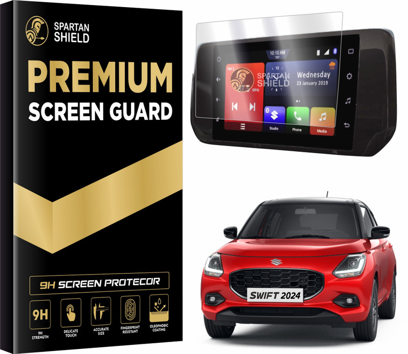spartan shield Screen Guard for MARUTI SUZUKI WAGON R ZXI PLUS 2022-RUNNING 7 INCH | GPS Infotainment Display Touch Screen Guard | WagonR Car Music System Accessories [Not Tempered Glass](Pack of 1)
