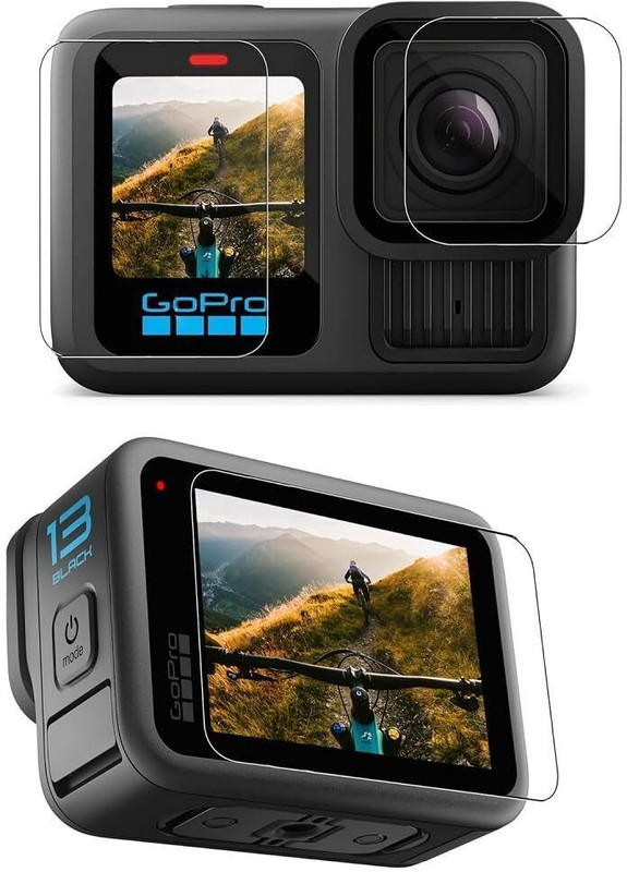Action Pro Tempered Glass Guard for GoPro Hero 13 Black, screen protector film Camera Lens Protector(Pack of 3)