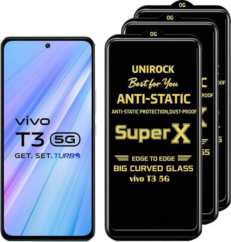 iZAP Tempered Glass Guard for Vivo T3x 5G(Pack of 1)