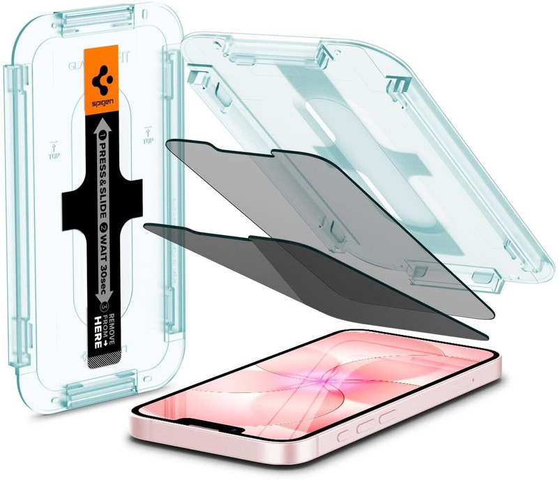 Spigen Tempered Glass Guard for iPhone 17e / 16e / 14 / 13 Pro / 13, [Sensor Protection](Pack of 2)