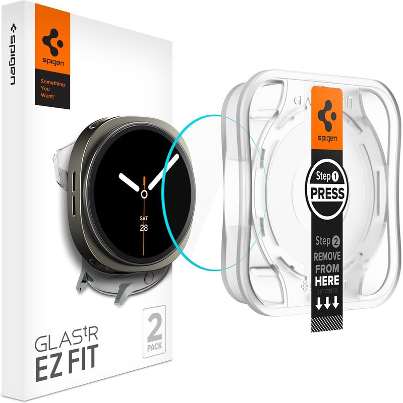 Spigen Tempered Glass Guard for Galaxy Watch8 (40mm)(Pack of 2)