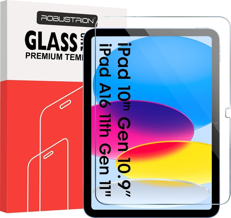 ROBUSTRION Tempered Glass Guard for iPad A16 11th Generation / iPad 10th Gen / iPad 11th Generation Tempered Glass Screen Protector Guard(Pack of 1)