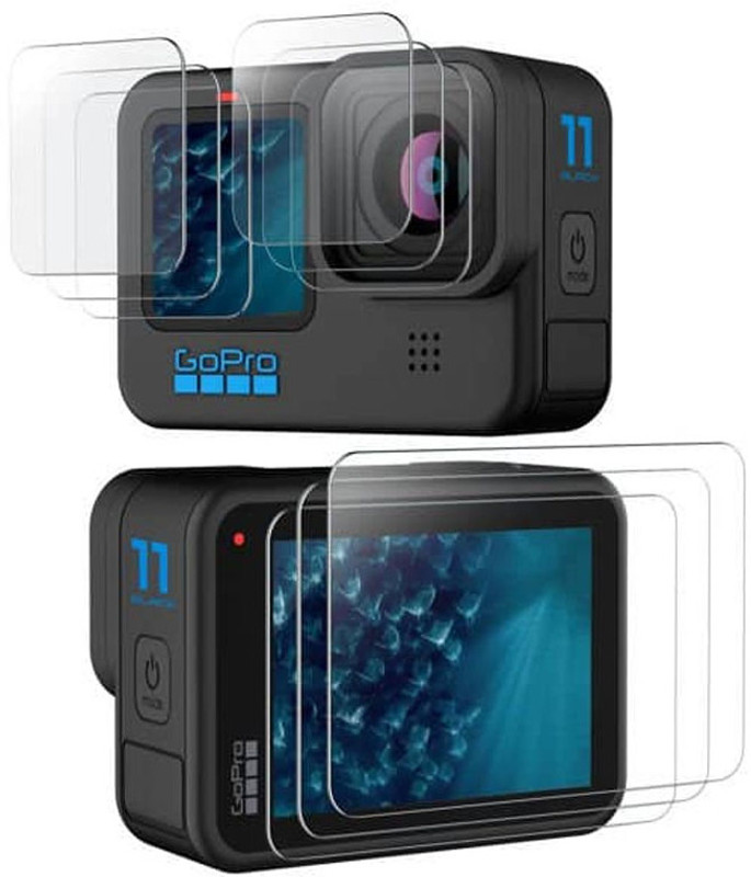 tombik Tempered Glass Guard for 13ct-GoPro Hero 12(Pack of 3)