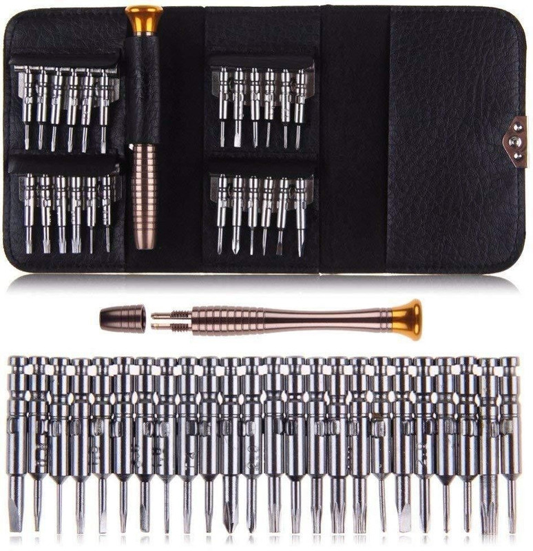 Oaykay 25 in 1 Pocket Repair Tool Kit for Cell Phone Laptop MP3 Camera TV and Other Electronic Devices Standard Screwdriver Set (Pack of 25) heavy duty Precision Screwdriver Set(Pack of 25)