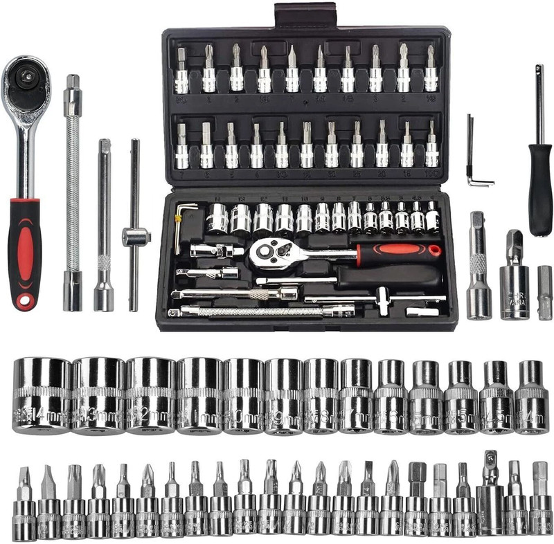 VINATOSLA 46 in 1 SCREWDRIVER AND TOOLKIT SET Combination Screwdriver Set Hand Tool Kit Ratchet Screwdriver Set(Pack of 1)