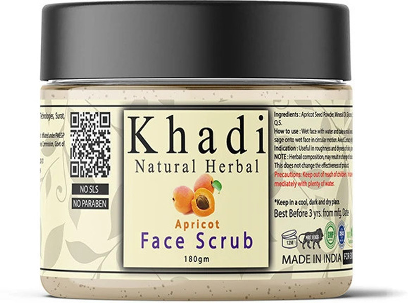 khadi natural herbal Tan Removal Apricot Face Scrub for All Skin Type Scrub(180 g)