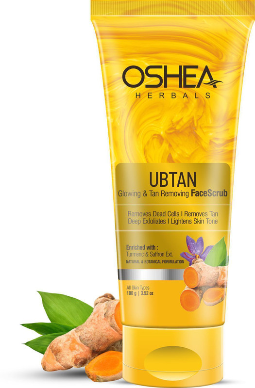 OSHEA Ubtan Turmeric & Saffron Face Scrub for Glow & Tan Removal Scrub(100 g)