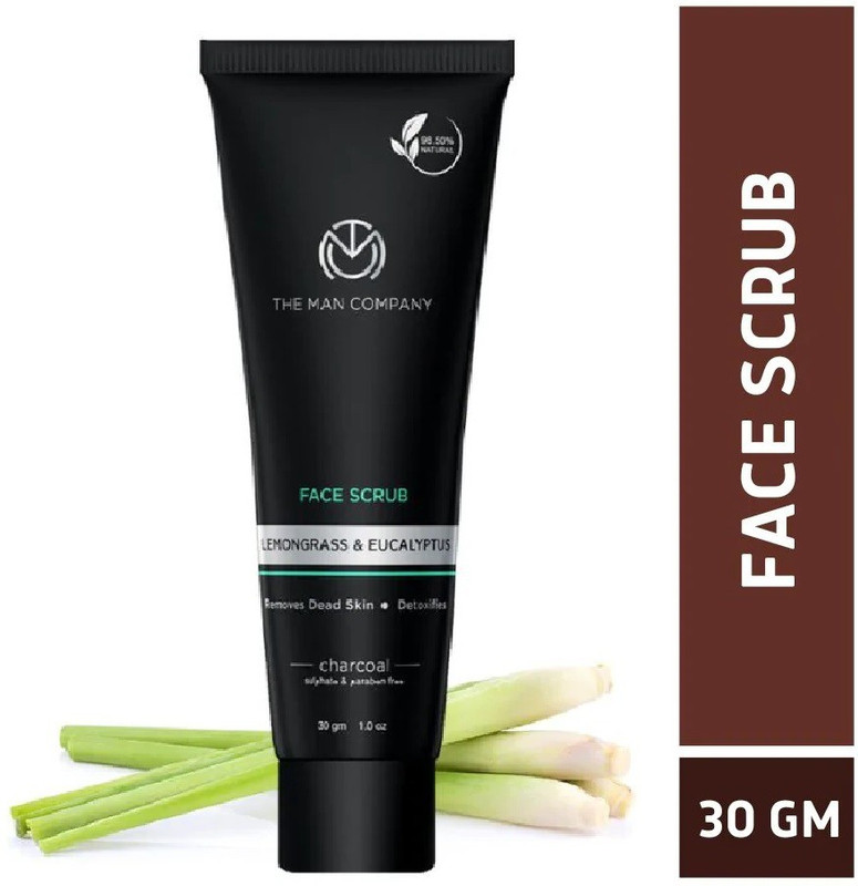 THE MAN COMPANY Deep Cleansing Charcoal Face Scrub for Men Removes Dead Skin & unclogs Pores Scrub (30 g)