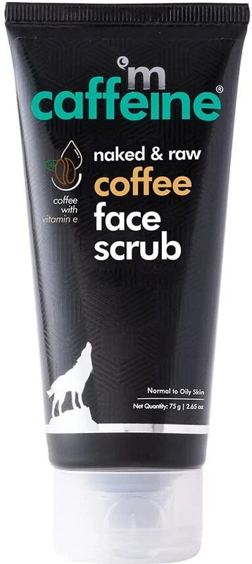mCaffeine Face Scrub for D Tan, Helps in Skin Brightening and Remove Blackheads, Dark Spot Scrub(75 g)