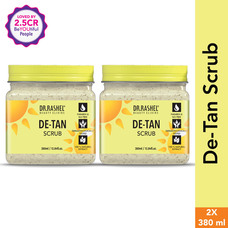 DR.RASHEL DE-TAN FACE & BODY SCRUB FOR EXFOLIATION, TAN & BLACKHEAD REMOVER, ACNE, GLOW Scrub(760 ml)
