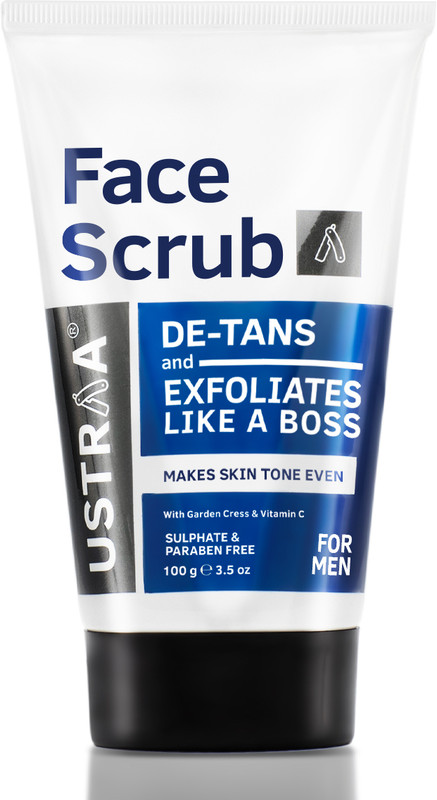 USTRAA Face Scrub De-Tan for Men | Exfoliation & Effective Tan Removal Scrub(100 g)