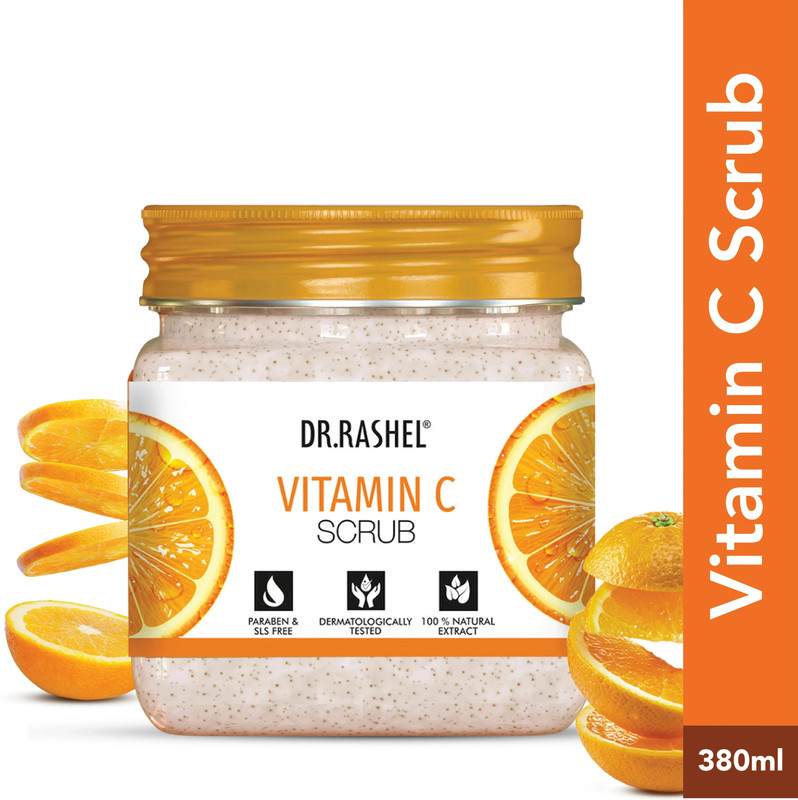DR.RASHEL Vitamin C Scrub For Face & Body with Vitamin C Extracts | Radiance & Skin Care Scrub(380 ml)