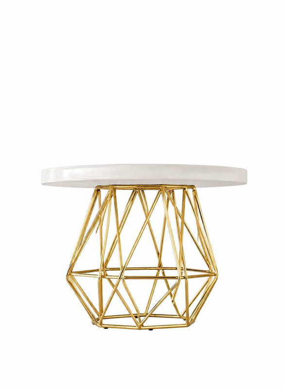 RS CAKESTAND cake stand Iron Cracker(Gold, White Pack of 1)