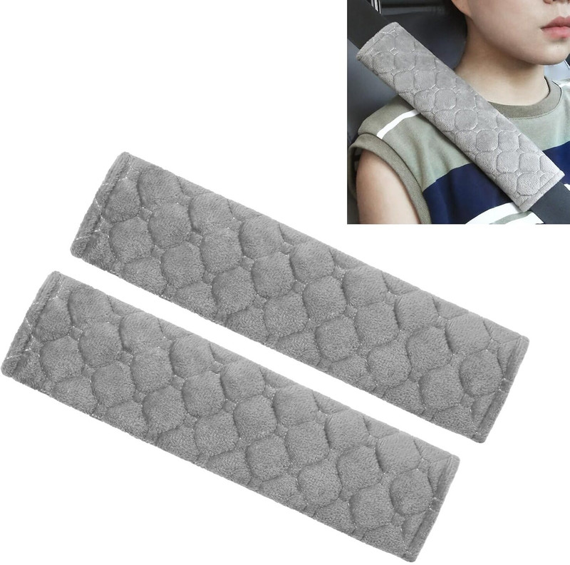 lais enterprises CAR SEAT BELT COVER 2 PCS GREY Shoulder Strap Cover for Adults CAR SEATBELT Seat Belt Cover(Pack of 2)