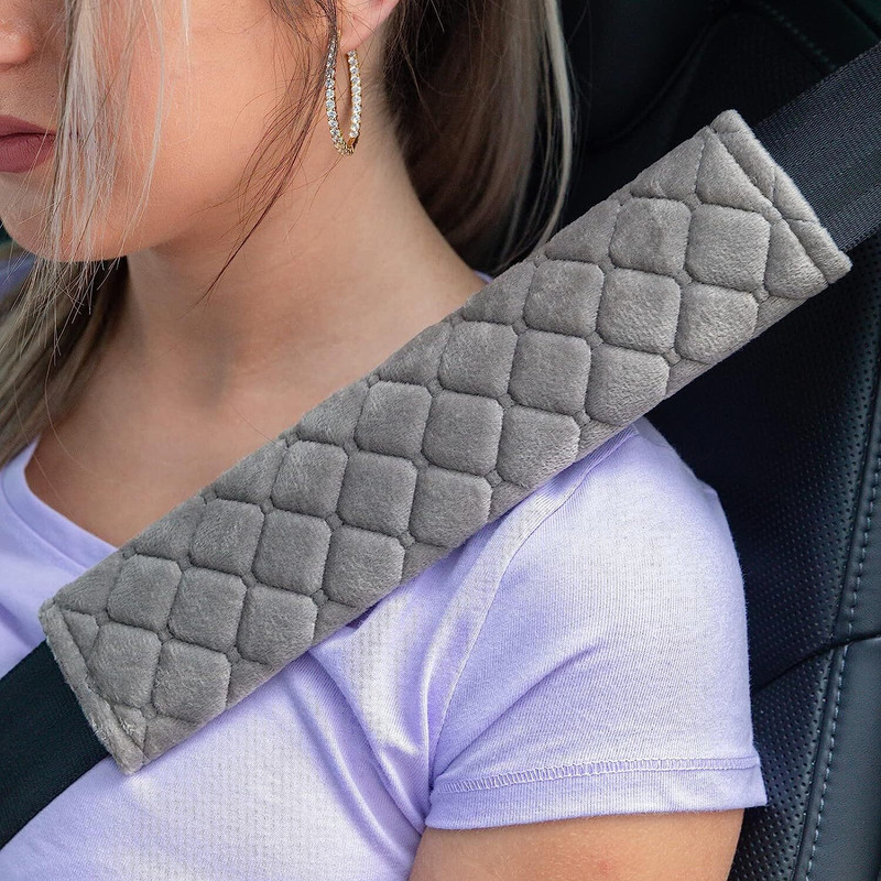 LILA ENTERPRISE Wool Soft Auto Seat Belt Cover Seat Belt Seat Belt Cover(Pack of 1)