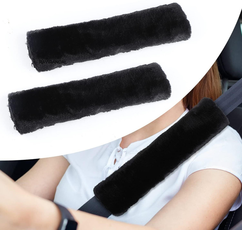 tathagat enterprise Universal Car Seatbelt Pads Cover (2 Packs) (Seat Belt Pads Cover black) Seat Belt Cover(Pack of 2)