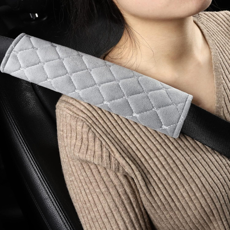LILA ENTERPRISE Seat Belt Cover (Gray) Seat Belt Cover(Pack of 1)