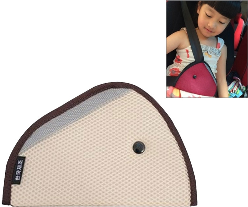 AVX Car Safety Seat Belt Adjuster for Children [ Color - Khaki ] Seat Belt Cover(Pack of 1)