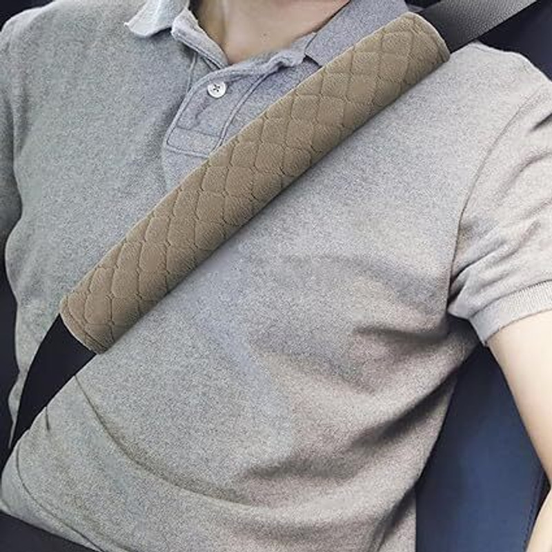 DIYAL ENTERPRISE Gray Seat Belt Shoulder Pad Soft Cushion for Daily Use Seat Belt Cover(Pack of 2)