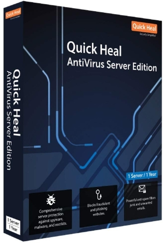 Swastikcomputer Quickheal server edition 1 user 1 year(Black)