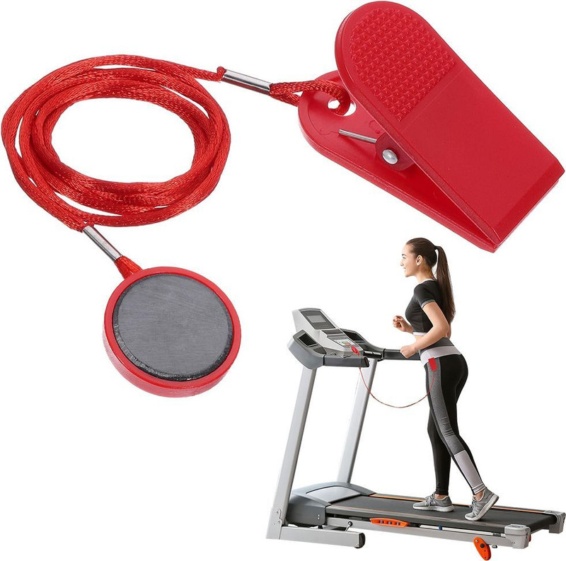 WATER FOUNTAIN Universal Magnetic Treadmill Key Safety Clip PVC Red Universal Treadmill Safety Key Red Magnetic Clip(Red)