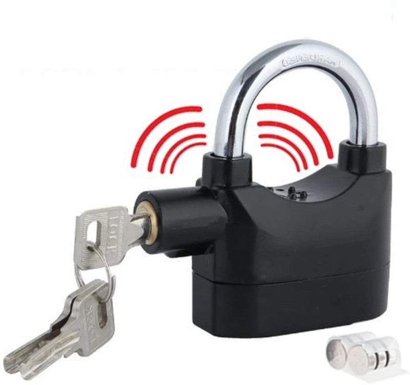 TWONE Anti Theft Motion Sensor Alarm Lock (Black) Anti Theft Motion Sensor Alarm Lock (Black)(Black)