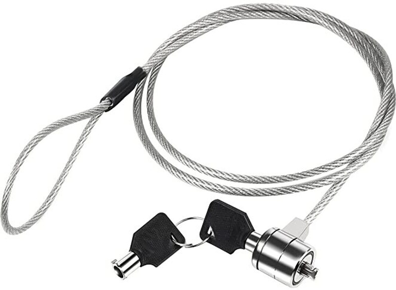 EKRAJ Laptop Key Security Lock With 2 Keys Support Almost Laptop Models(Silver Color)