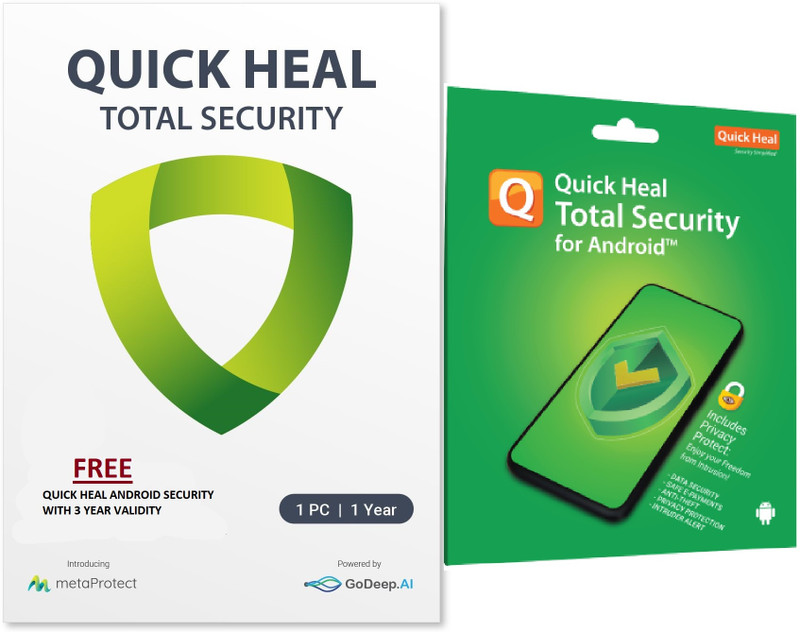 QUICK HEAL Mobile Security 3 User 1 Year(Voucher)