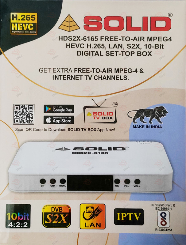 Eboxi SOLID NEW 6165 FREE TO AIR MPEG4 DIGITAL SET-TOP-BOX Media Streaming Device Media Streaming Device(White)