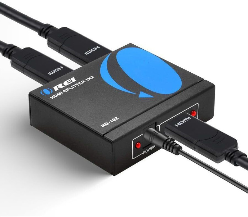 OREI HD-102 1 X 2 4K HDMI Splitter, 1 in 2 Out Media Streaming Device(Black)