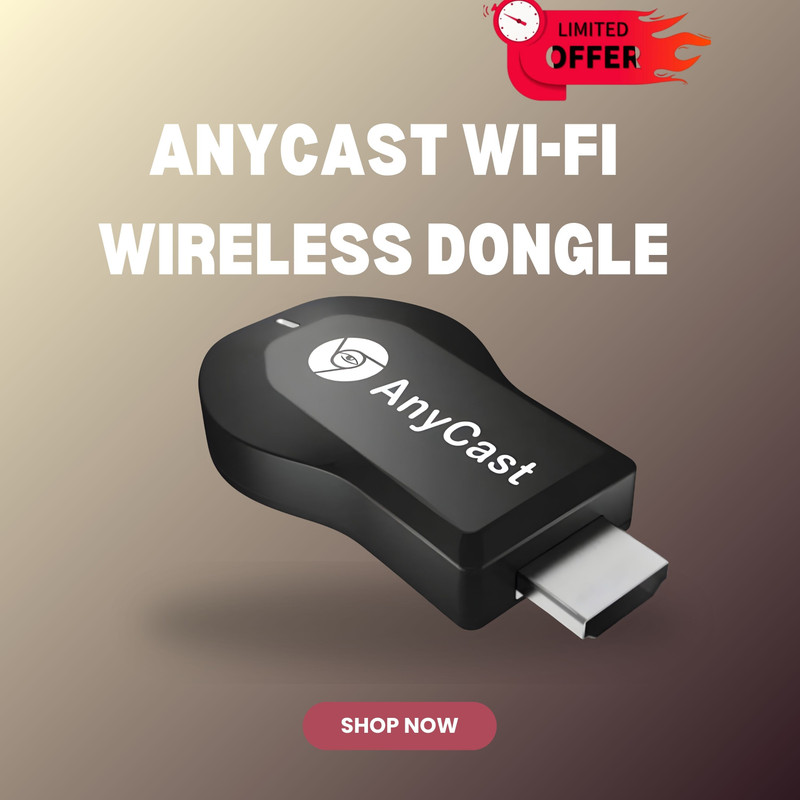 GUGGU AnyCast Wi-Fi Wireless Display Dongle Wireless HDMI Screen Mirroring AdaptorR441 Media Streaming Device(Black)