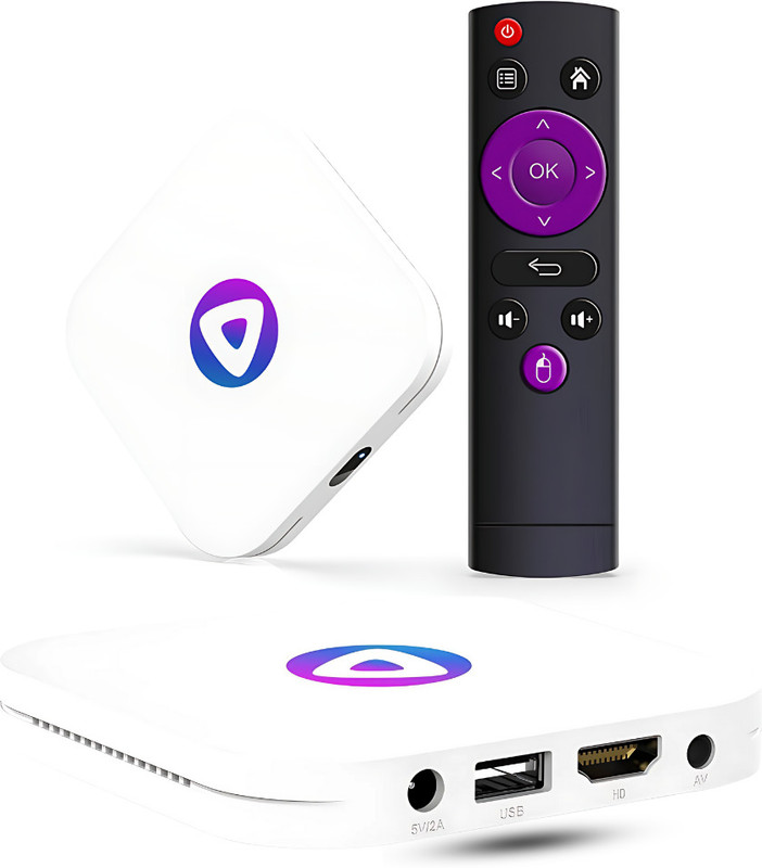 Octec 8K Android 13 TV Box, Quad-Core Processor, 2GB RAM 16GB Storage, WiFi, HDMI Media Streaming Device(White)