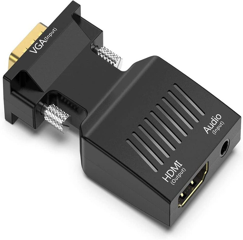 Tobo VGA to HDMI Adapter with Audio PC VGA Source Output to TV/Monitor TD-168TC Media Streaming Device(Black)