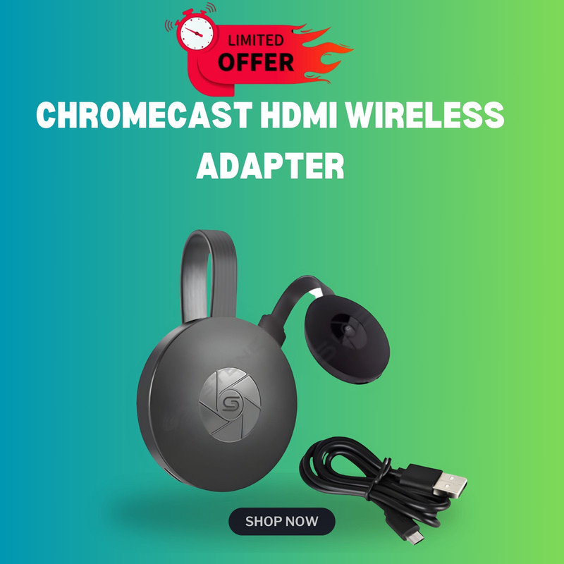 GUGGU Chromecast Wi-Fi Wireless Display Dongle With Tv Steaming device by NetflixT266 Media Streaming Device(Black)