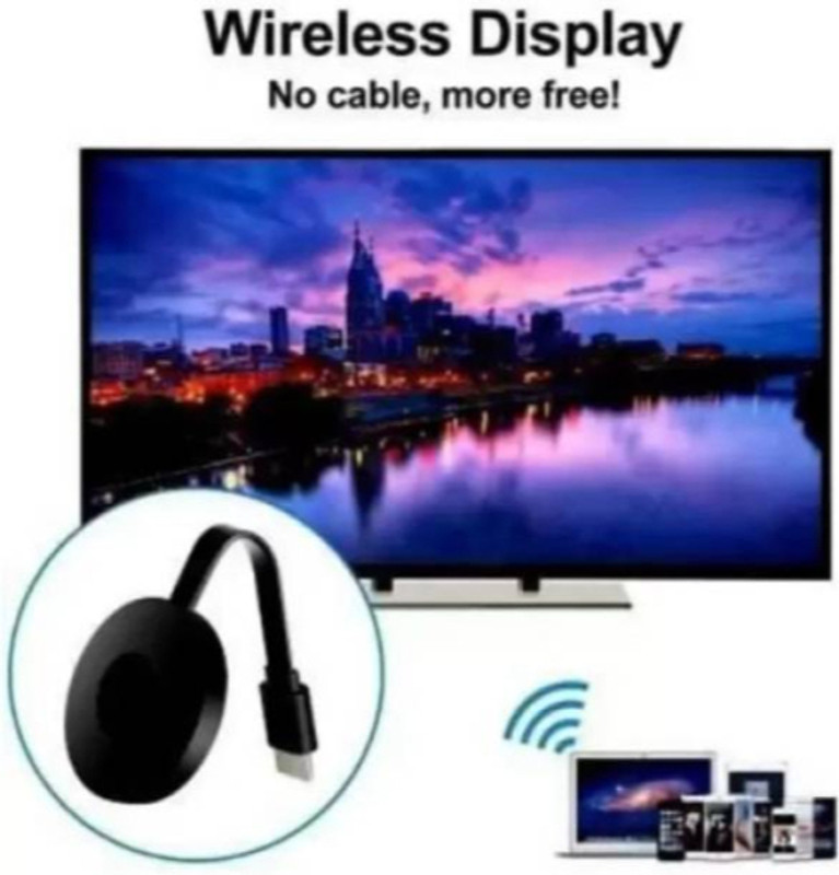 GUGGU ASV_121V-MIRACAST SCREEN MIRRORING DEVICE FOR MOBILE TO TV CONNECTOR Media Streaming Device(Black)