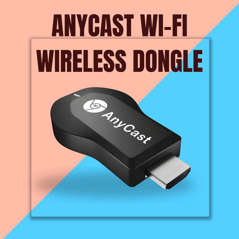 Clairbell AnyCast Wi-Fi Wireless Display Dongle Wireless Tv Steaming device by NetflixR59 Media Streaming Device(Black)