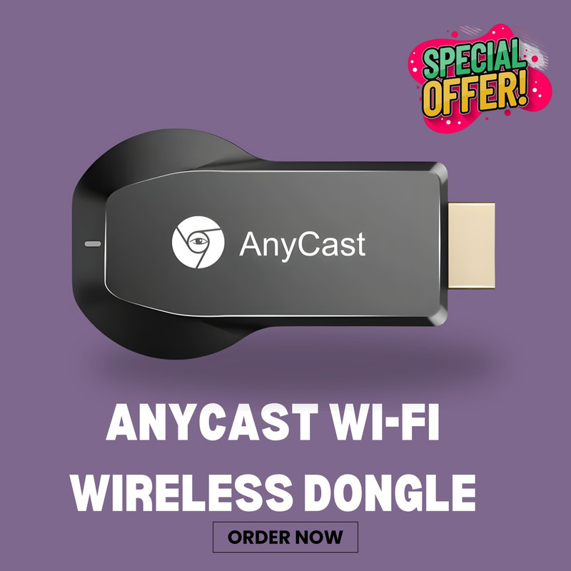 Clairbell AnyCast Wi-Fi Wireless Display Dongle Wireless HDMI Screen Mirroring AdaptorR436 Media Streaming Device(Black)