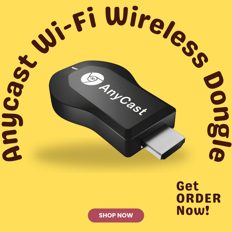 Clairbell AnyCast Wi-Fi Wireless Display Dongle Wireless HDMI Screen Mirroring AdaptorR451 Media Streaming Device(Black)