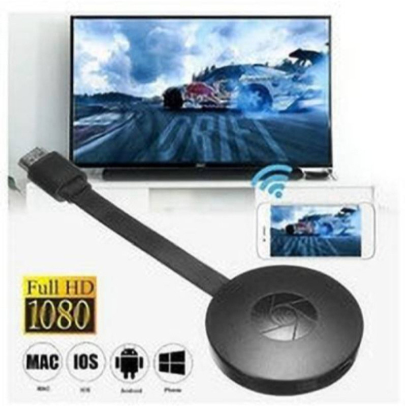 YAROH VKA42_AJ87-CHROMECAST WIRELESS RECEIVER MIRROR SHARE WIFI DISPLAY TV Media Streaming Device(Black)