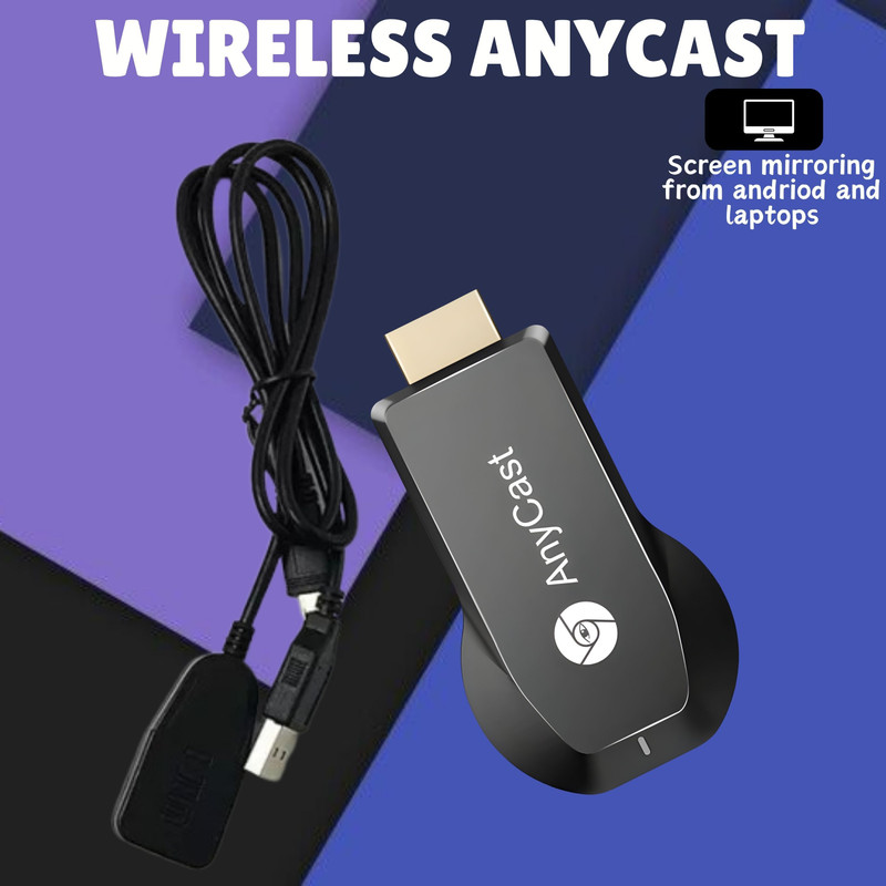 Clairbell Wireless Wi-Fi Dongle Adapter Device for TV With 4K Ultra HD Resolution L346 Media Streaming Device(Black)