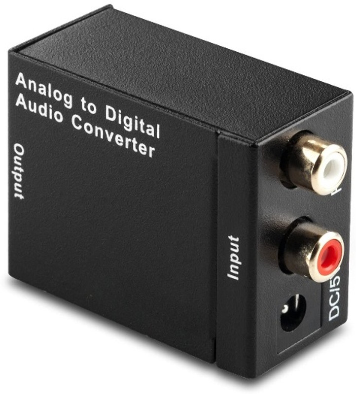 JAMUS Optical Coaxial Toslink Digital to Analog Audio Adapter Converter Media Streaming Device(Black)