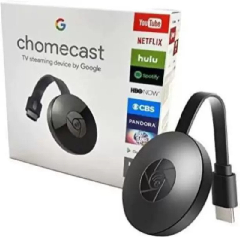 YAROH VKA46_AJ91-CHROMECAST WIRELESS RECEIVER MIRROR SHARE WIFI DISPLAY TV Media Streaming Device(Black)