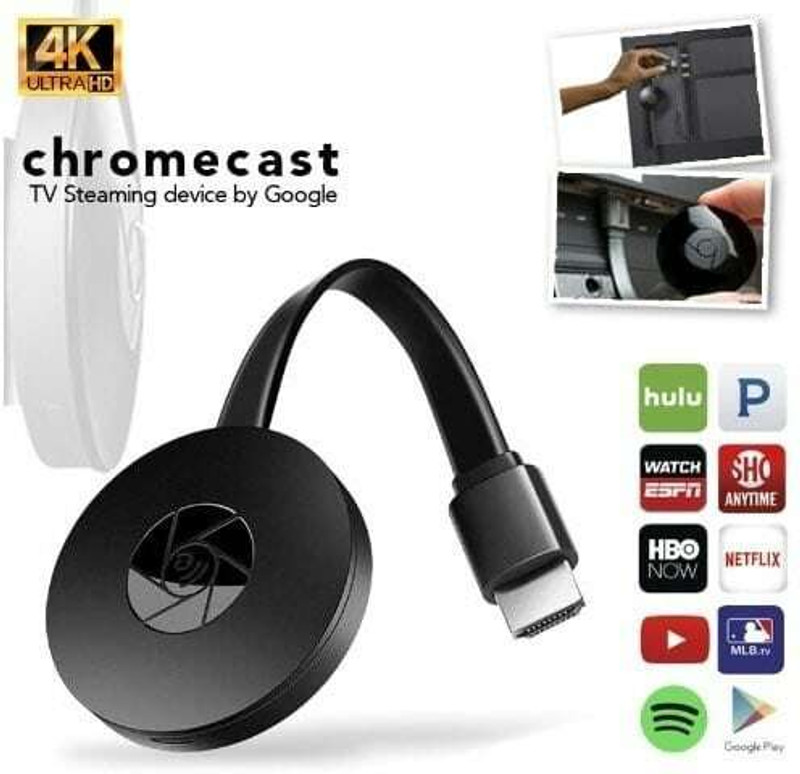 Clairbell TPS_110X Chrome cast WiFi HDMI Dongle & Wireless Display for TV Media Streaming Device(Black)