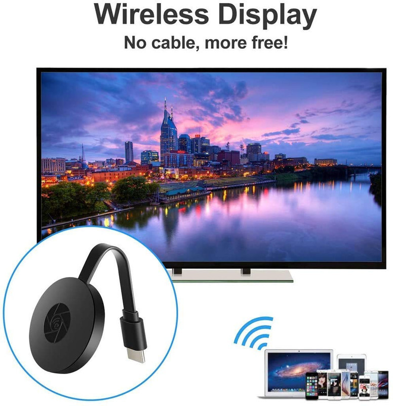 FRONY V13_Chromecast Wireless Media Streaming: Chrome Cast HDMI Dongle Media Streaming Device(Black)
