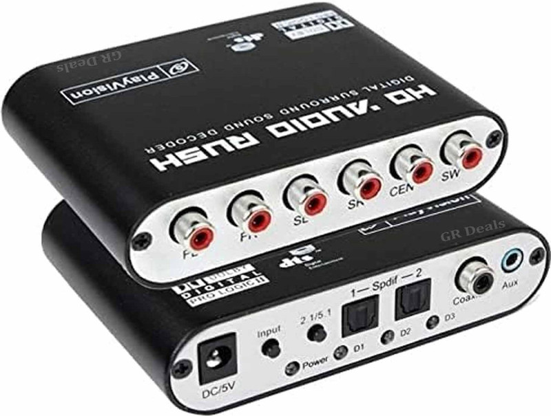 RyzCare 5.1 CH audio decoder SPDIF Coaxial Media Streaming Device(Black)