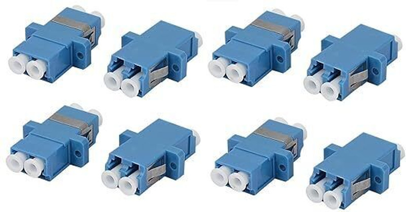 HANUTECH LC Duplex Fiber Optic Adapter, LC-LC Duplex Singlemode Optical Duplexer Fiber Media Streaming Device(Blue)
